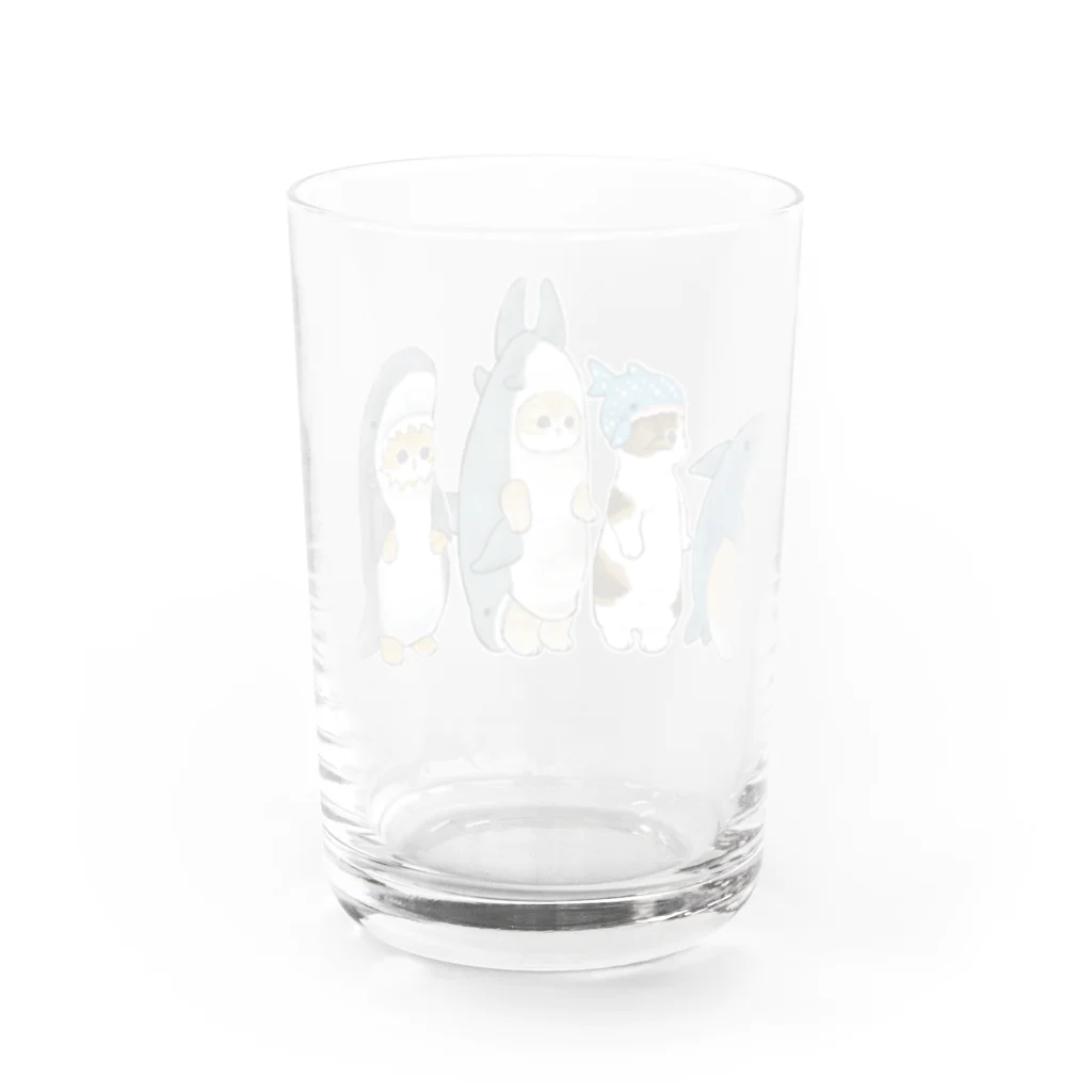 mofusandのサメ図鑑 Water Glass :back