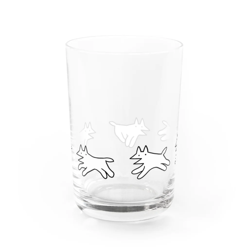 INU GOYAの走る犬 Water Glass :back