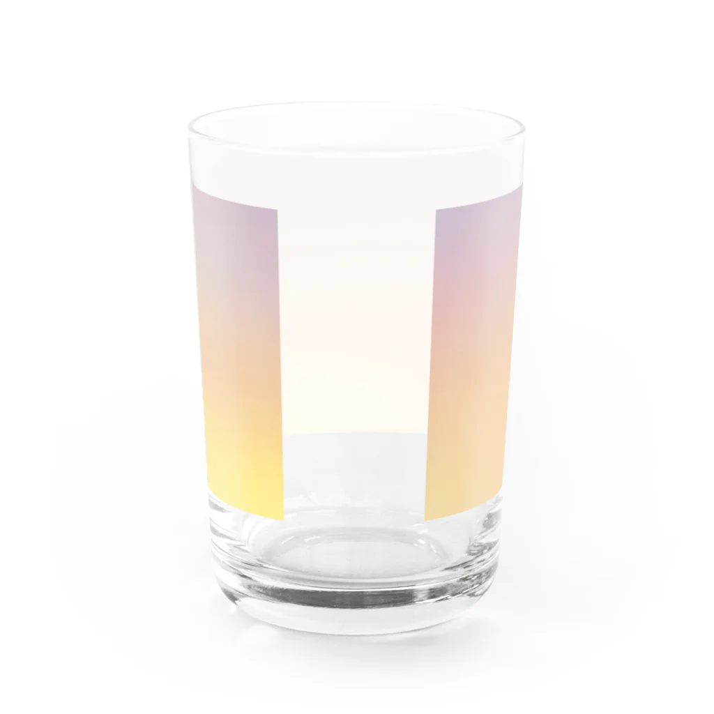 塩まみれのグラデーション 夕方 Water Glass :back