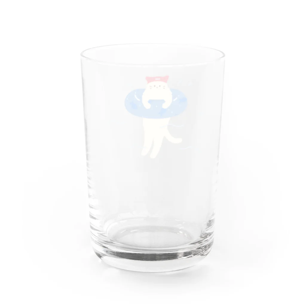 nyansiruの浮き輪にゃんこ Water Glass :back