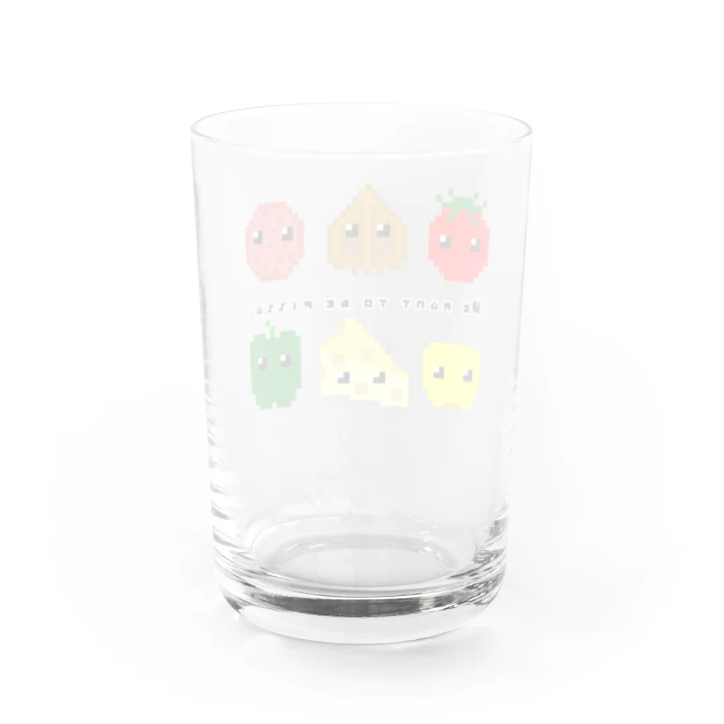 KANAMI_n_creationのWe want to be pizza. Water Glass :back