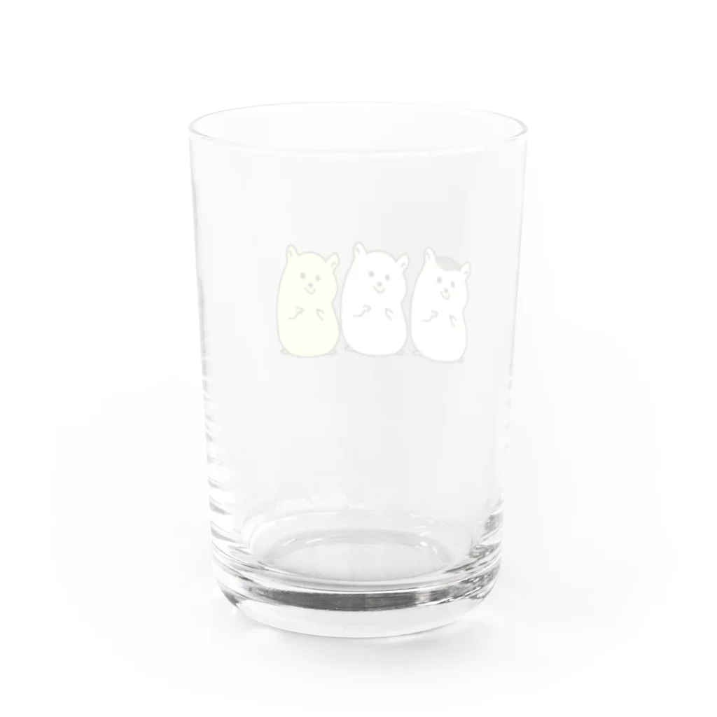 タビーランドの3匹のハムちゃん Water Glass :back