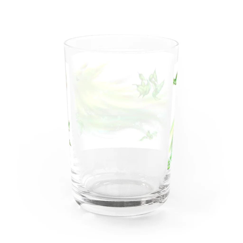 幻想小間絵の大口真神 Water Glass :back