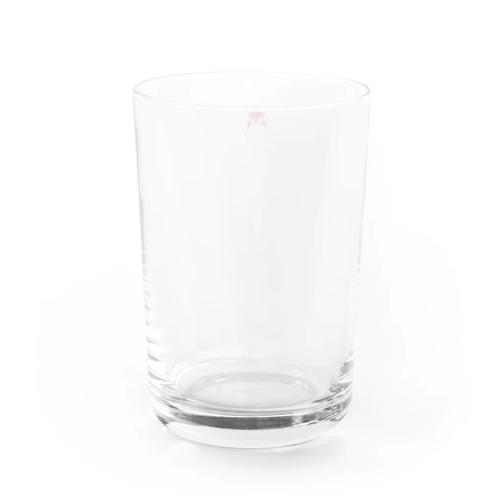 あかりのおみせのピンクおさげの女の子 Water Glass :back