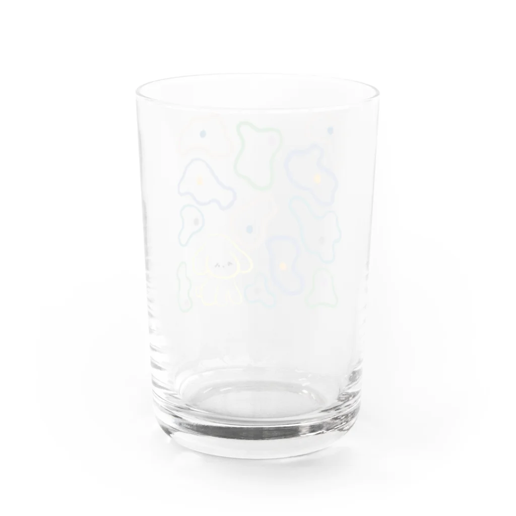 こまみこのおはなとすわるくん Water Glass :back