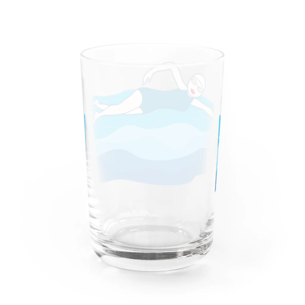 POPUP_KOBE_MARIKOの赤い唇のクロール Water Glass :back