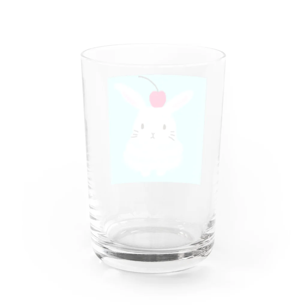 fragment_oliveのアイスみたいなうさぎ Water Glass :back