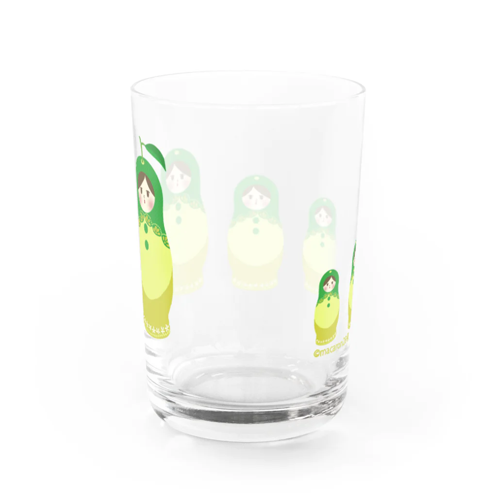 マカロン28号の[九州・大分]かぼすマトリョーシカさん Water Glass :back