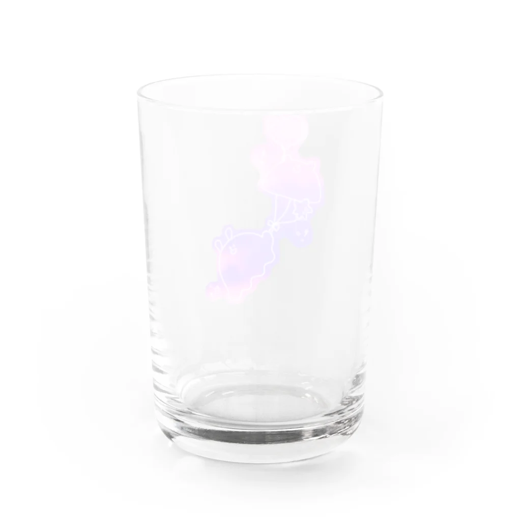 もちるちゃんちのまんたくんとめんだこちゃん、そらをとぶ Water Glass :back