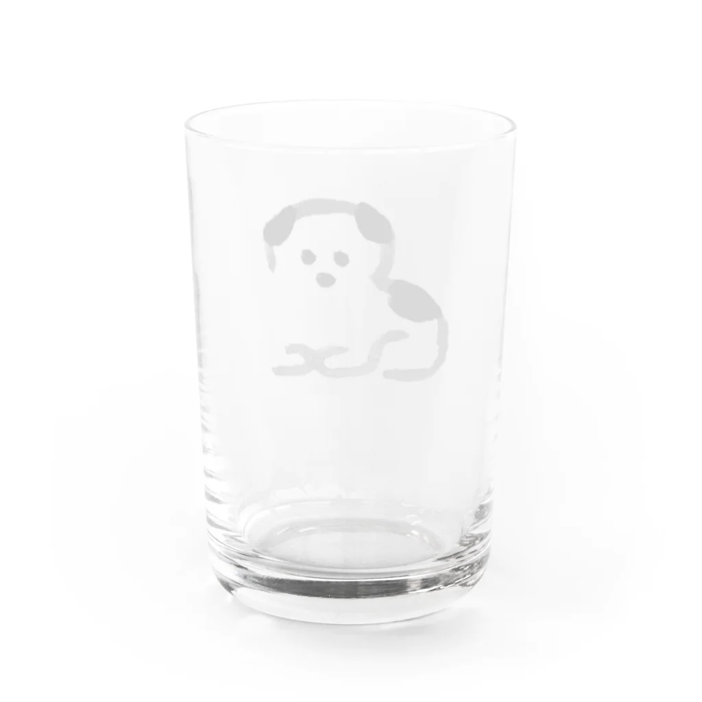 シトウのお店の待ってる（黒） Water Glass :back