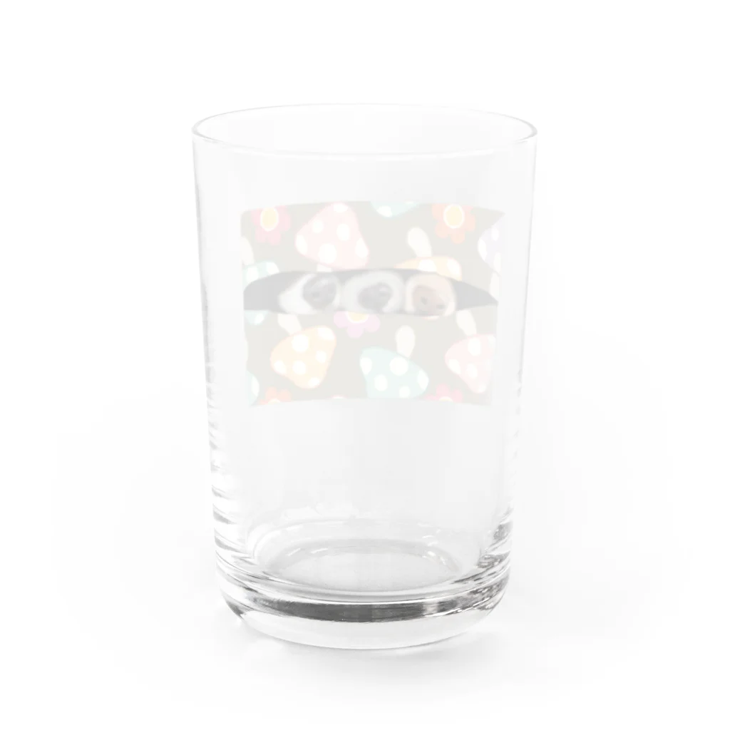 アニマルデザインはなの３匹のわんこ Water Glass :back