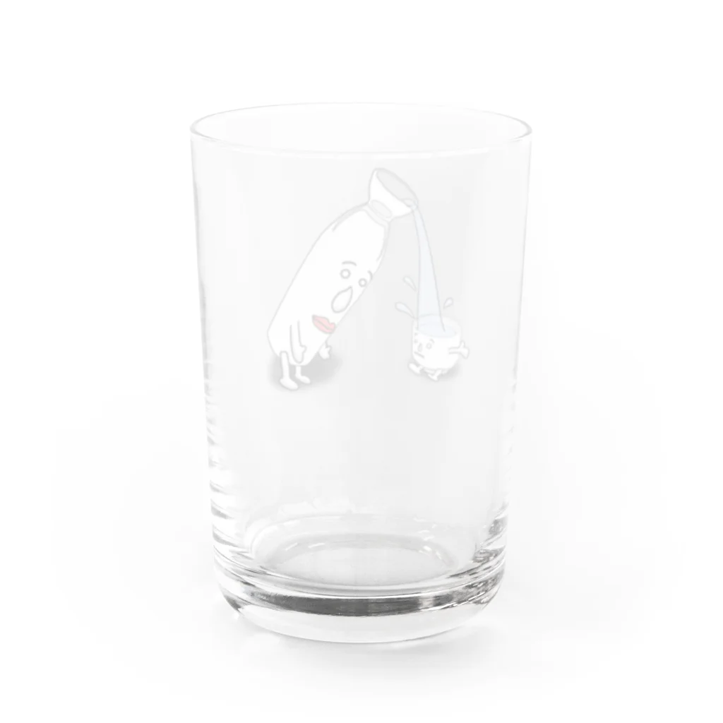 potniuriyaのとっくり君とチョコちゃん Water Glass :back