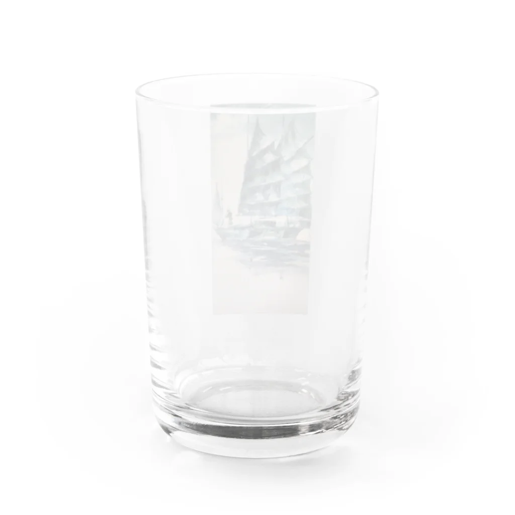 210210210のグリーンブルーな風No.2☆ Water Glass :back