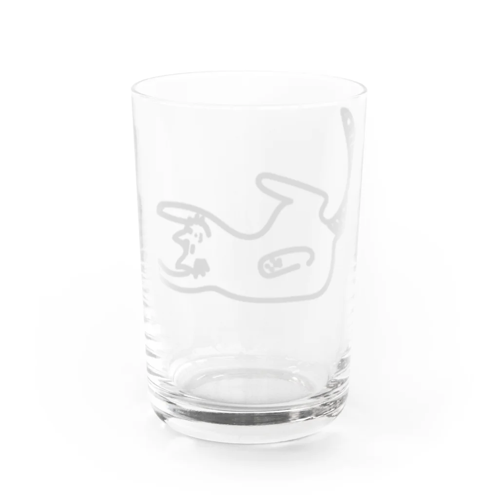 きくらげのおやすみにゃんこ Water Glass :back