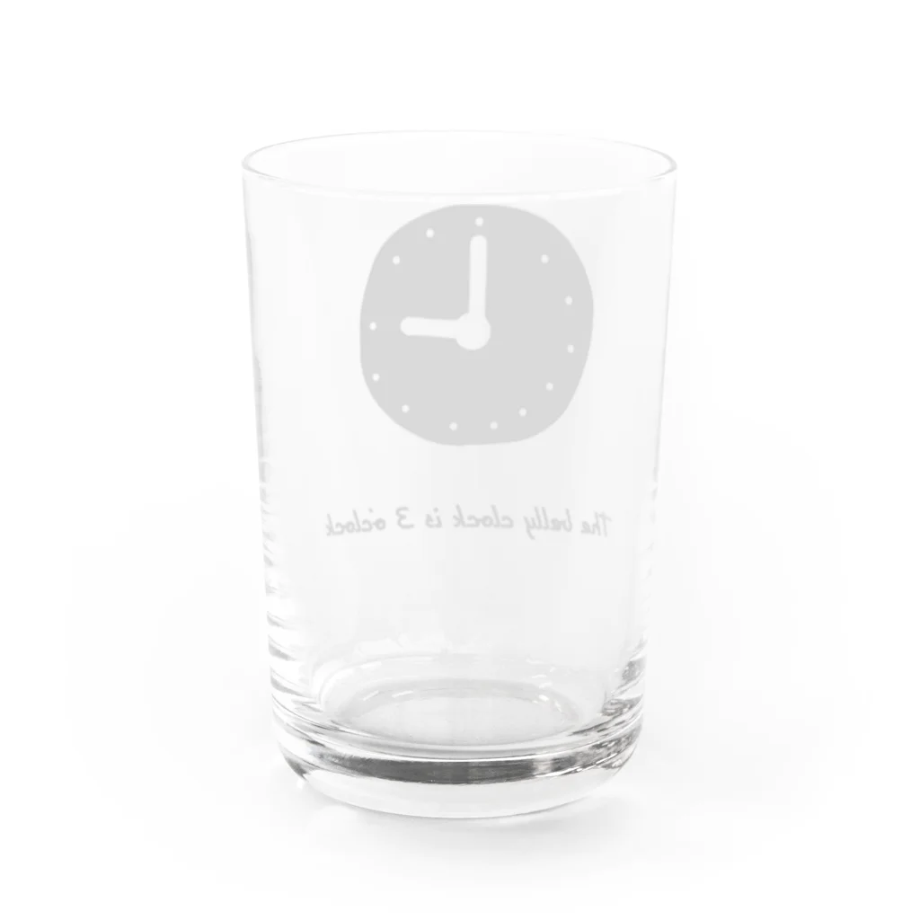PaP➡︎Poco.a.Pocoの腹時計は3時だよ Water Glass :back