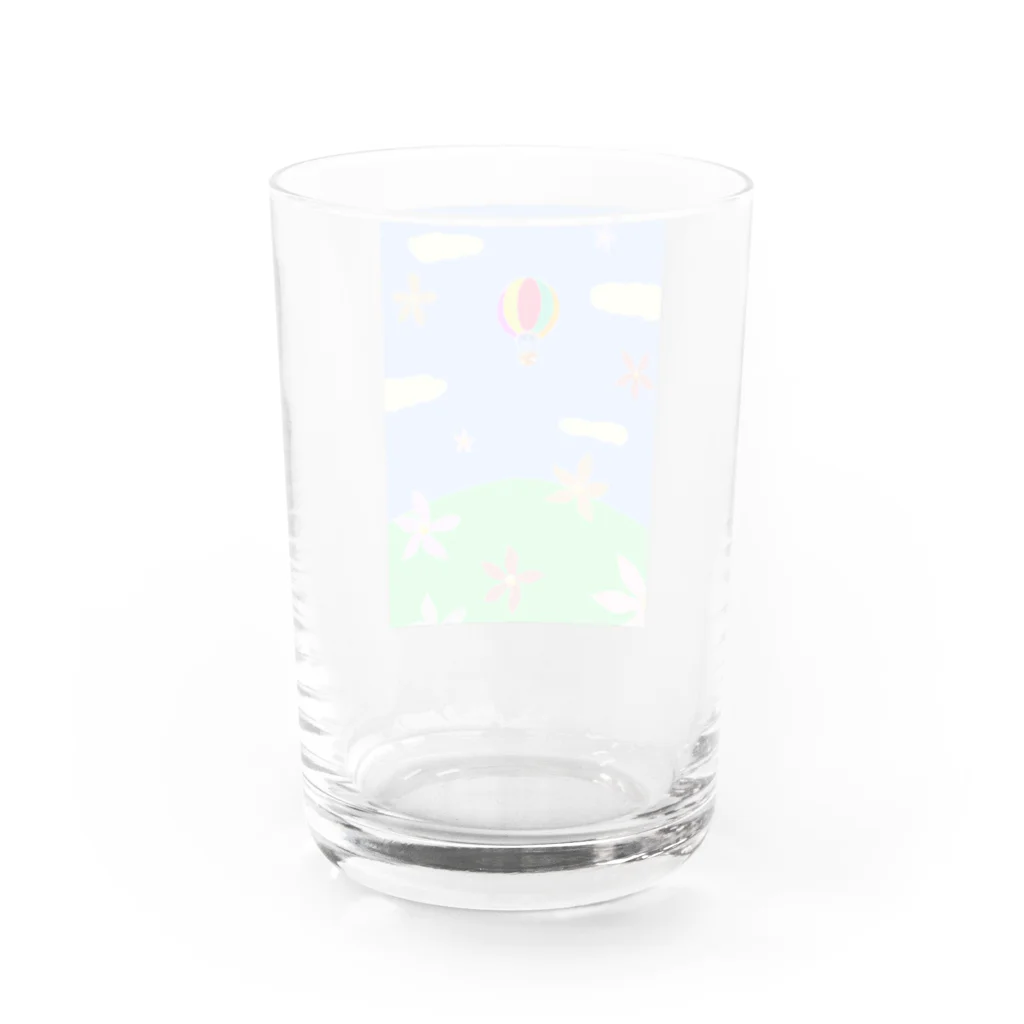 星華 -SEIKAcreate-のこぶしの花と気球の未来 Water Glass :back