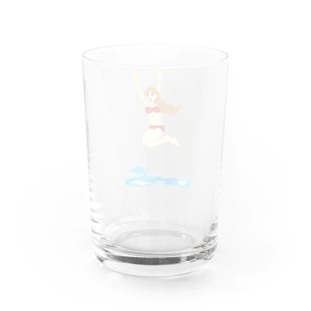 コタローさんのサマーガール Water Glass :back