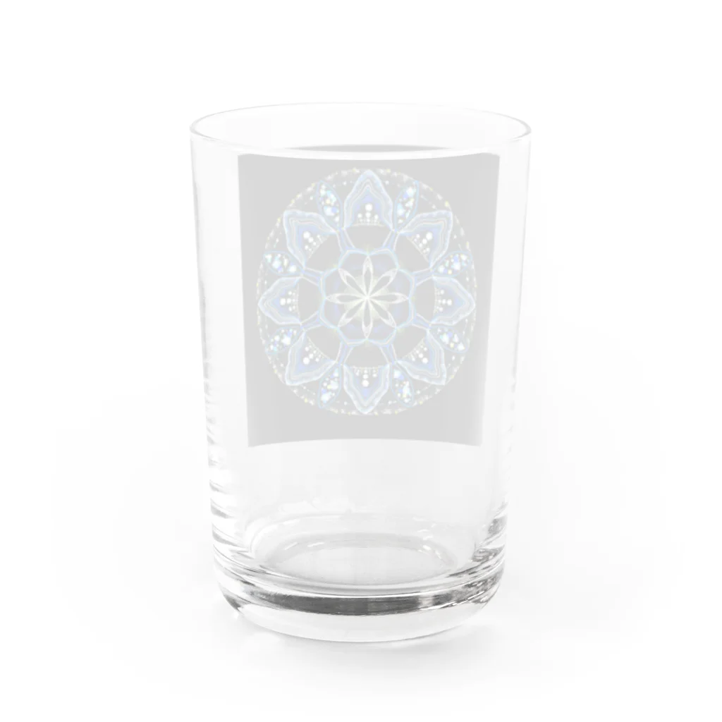 始季彩＠suzuriの薄氷−点描曼荼羅 Water Glass :back