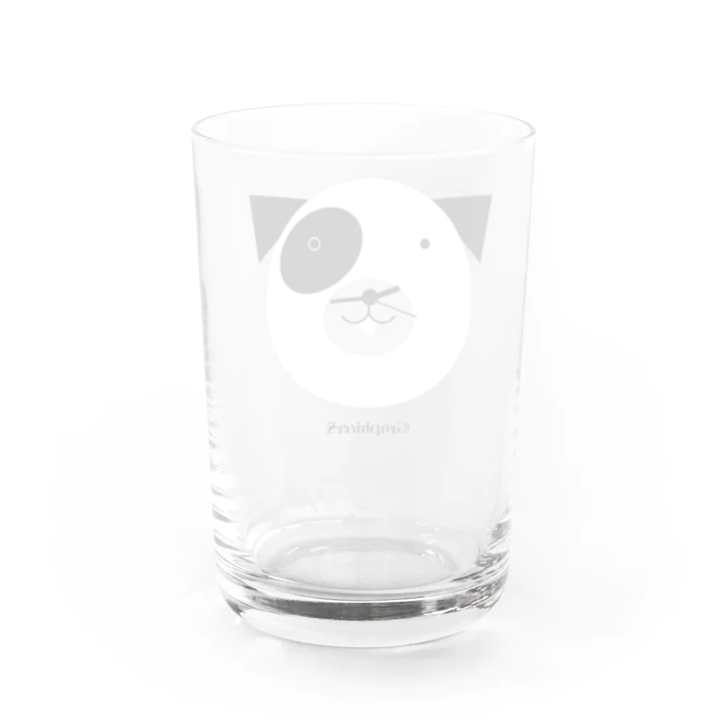 Graphicersのclock Tiny Dog Water Glass :back