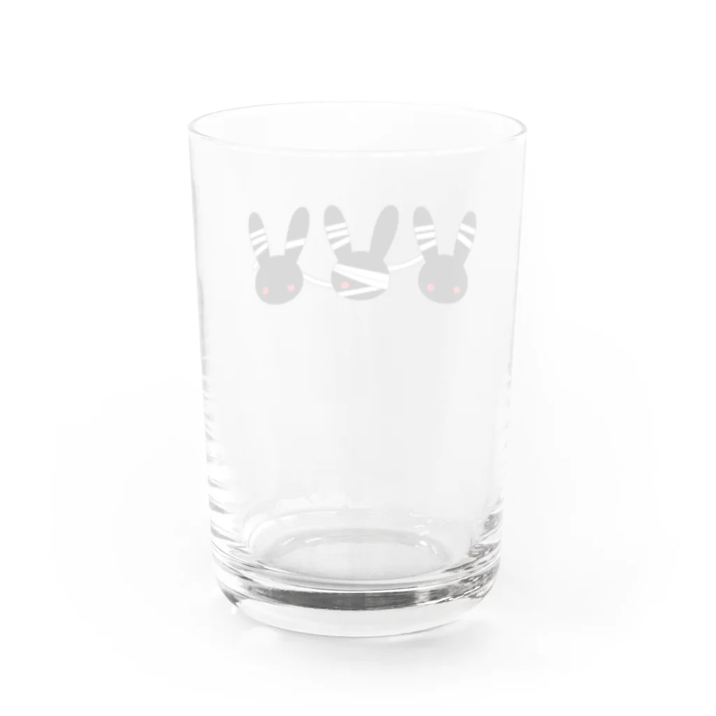 flux flatの包帯うさぎトリオ Water Glass :back