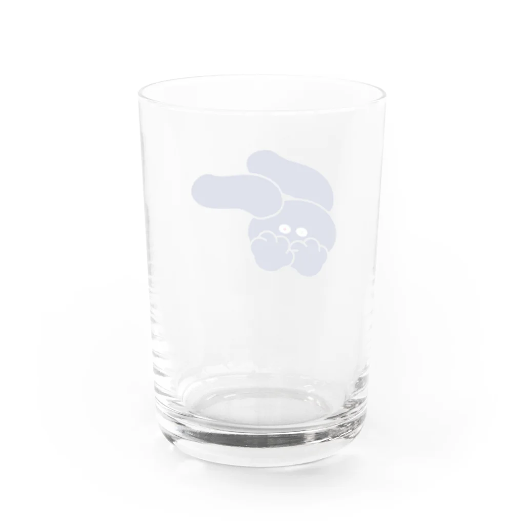 はなぴょんの蒼ウサギはオッドアイ Water Glass :back