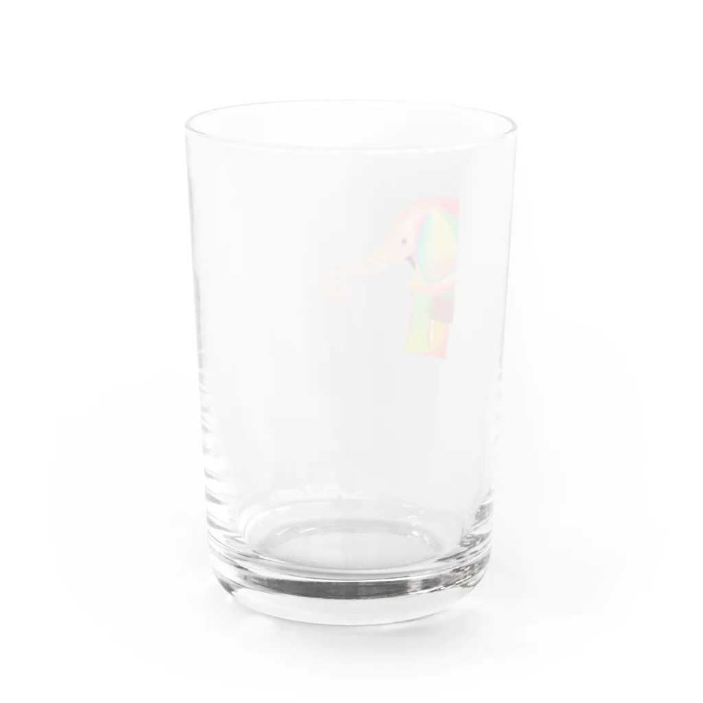 °+nono+°のカラフルなゾウグッズ Water Glass :back