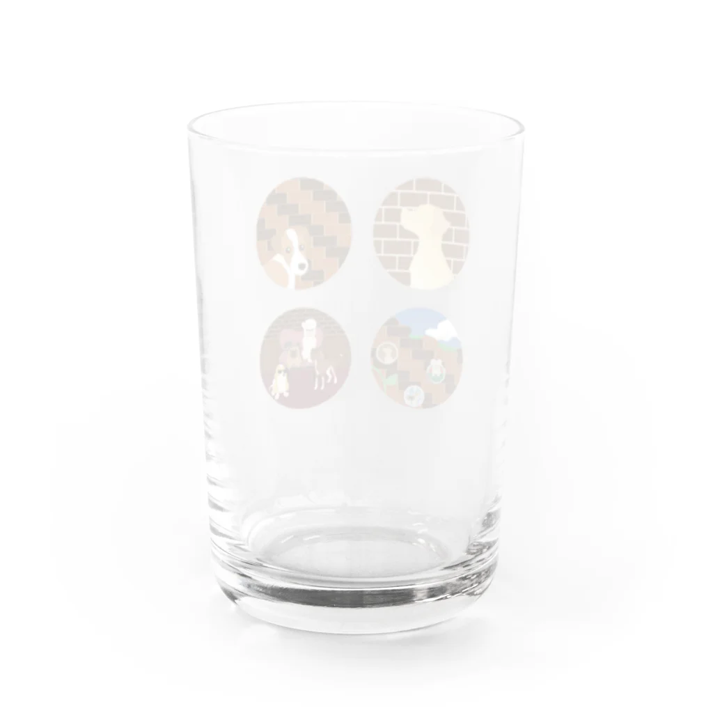 ふうふうたかの犬たち Water Glass :back