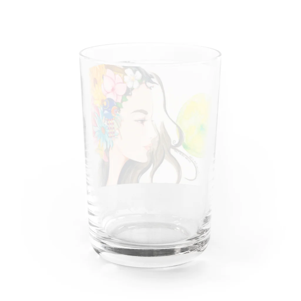 Art glass shop　ゑ琉沙の「The world」 Water Glass :back