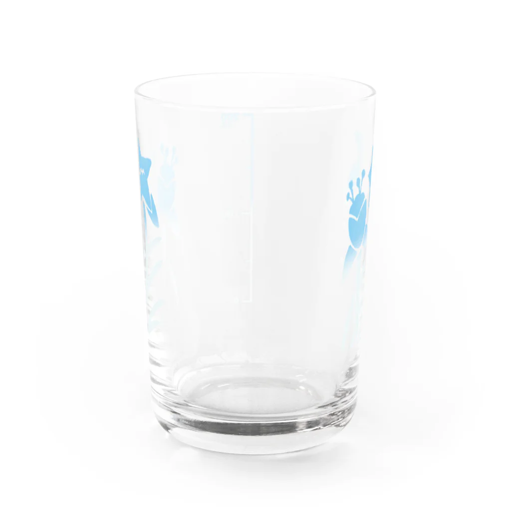 ぱいせー台湾商店のレトログラデ花柄（水色） Water Glass :back