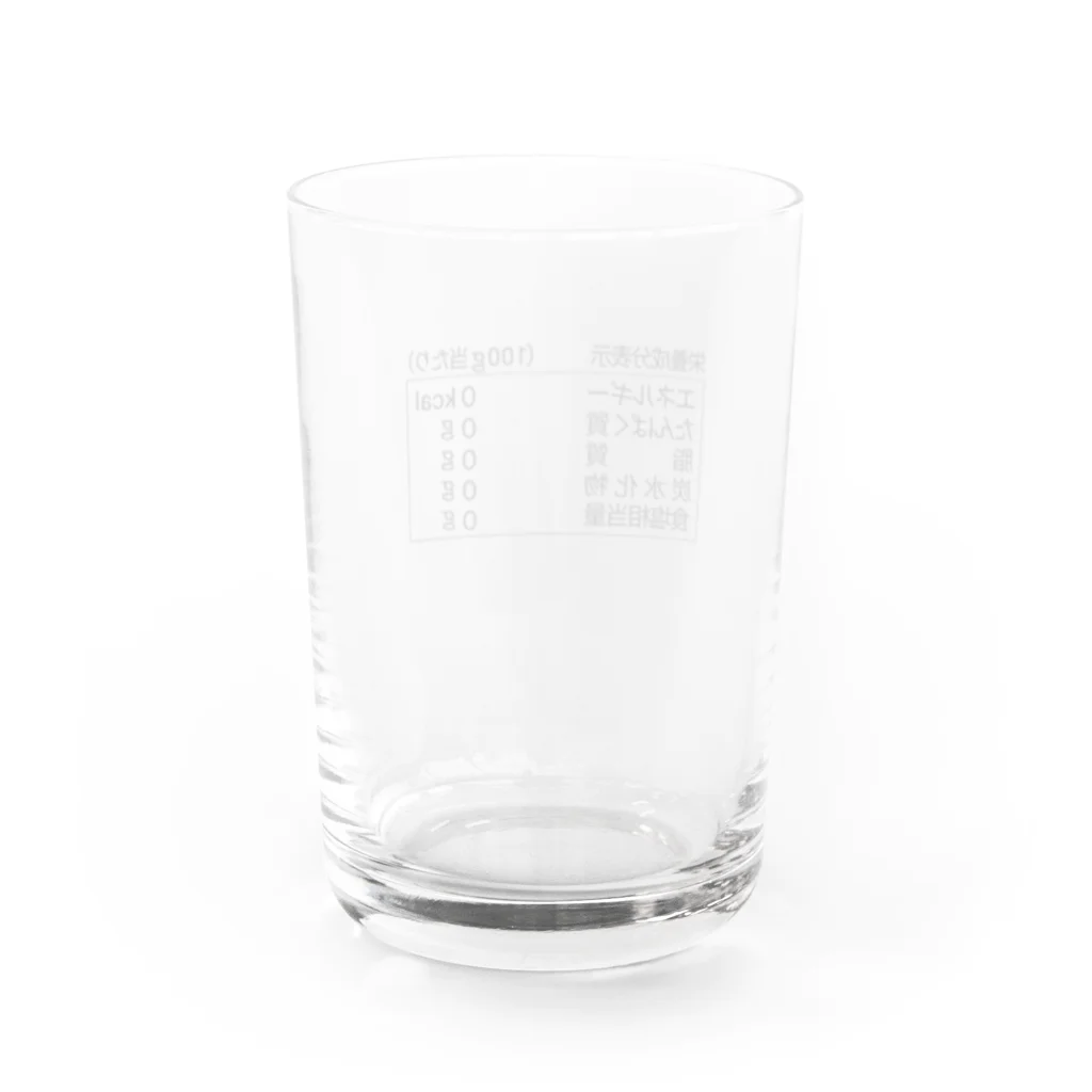 宙月屋（そらつきや）の栄養成分表示 Water Glass :back