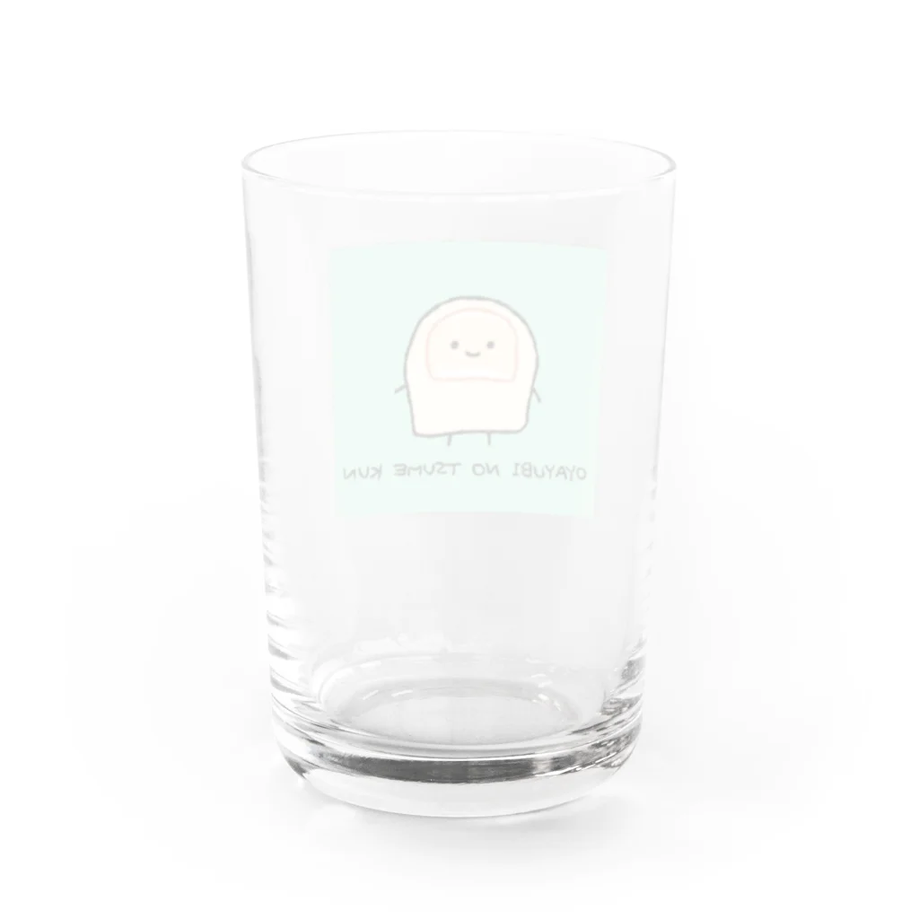 tsutteの親指の爪くん Water Glass :back