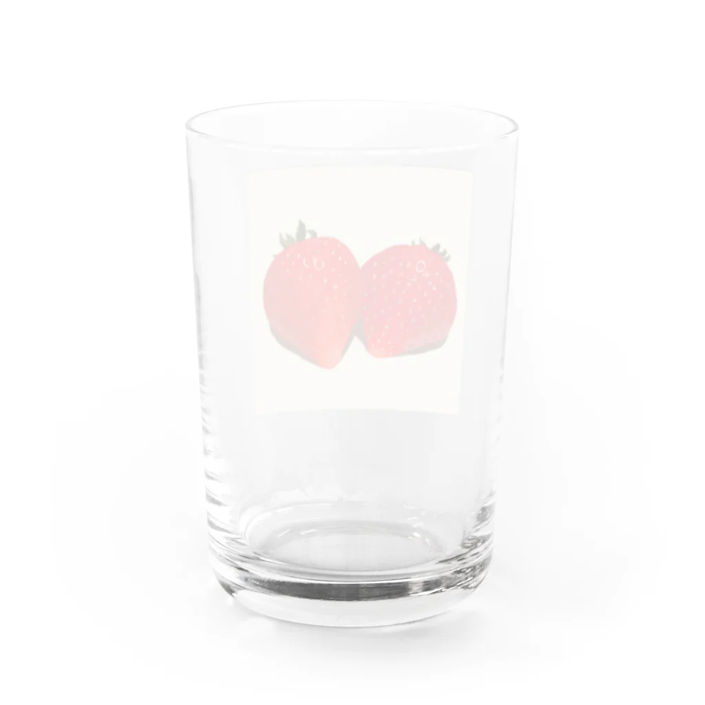 yukimalの赤いイチゴ Water Glass :back