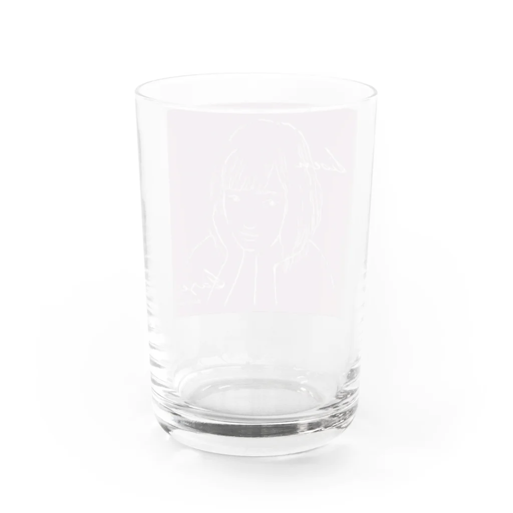 _F_U_T_A_N_J_I_の視線Tシャツ Water Glass :back