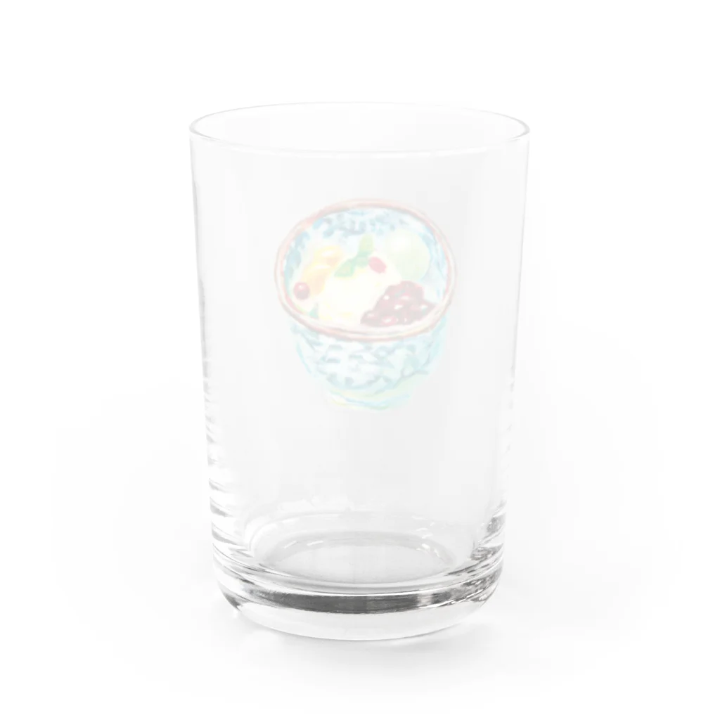 スタジオおやつのあんみつ Water Glass :back