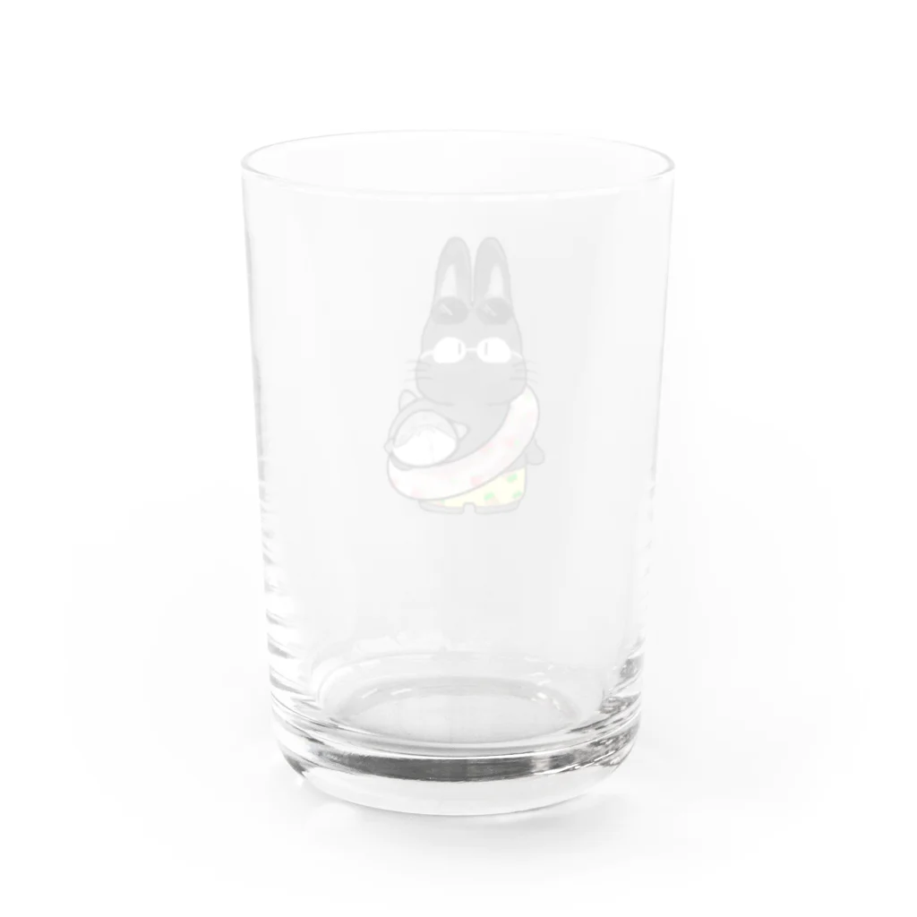 好物はぐらたんのうさぎとうきわとさめ Water Glass :back