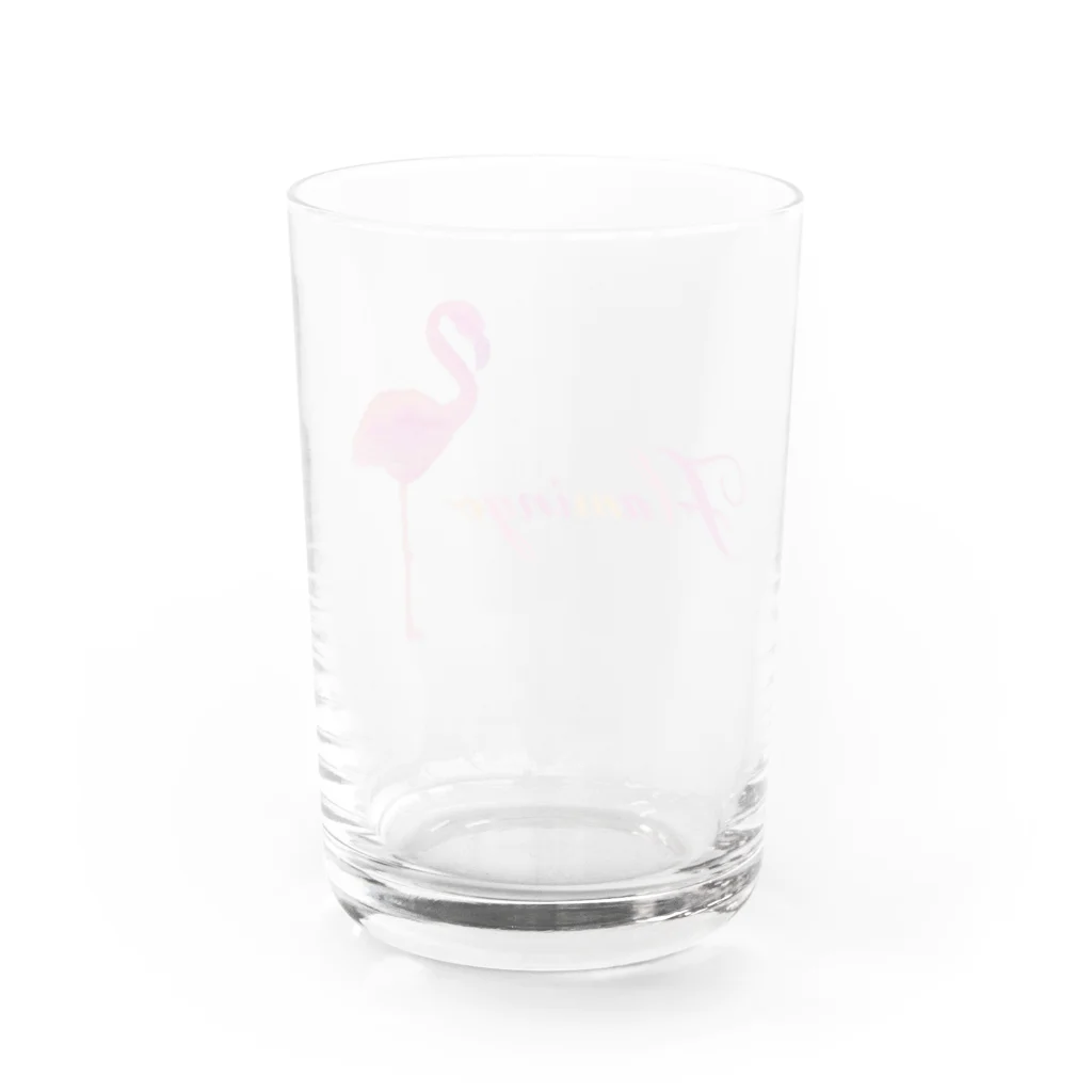 mojitoiro（もじといろ）のフラミンゴ  Flamingo Water Glass :back