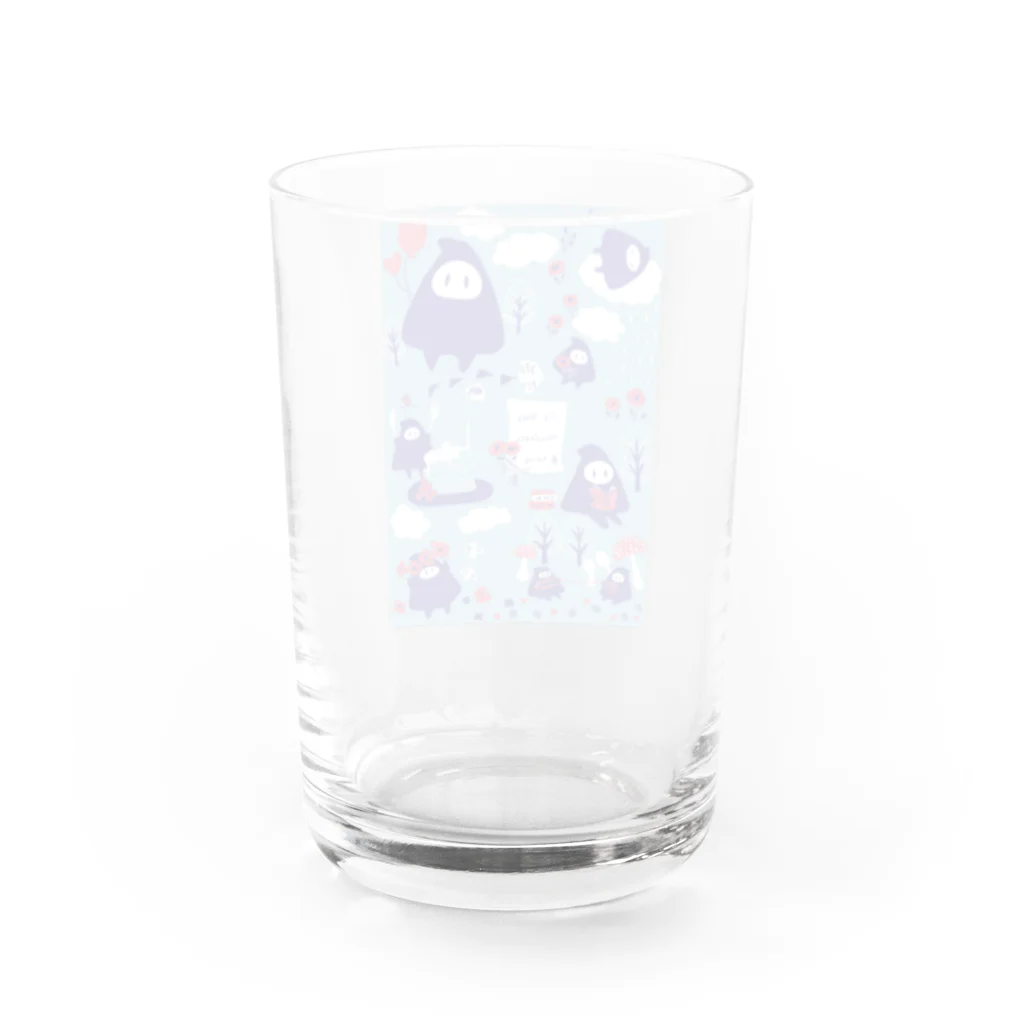 しばの夢工房イラストグッズ店の幸せの小人さんいろいろ Water Glass :back