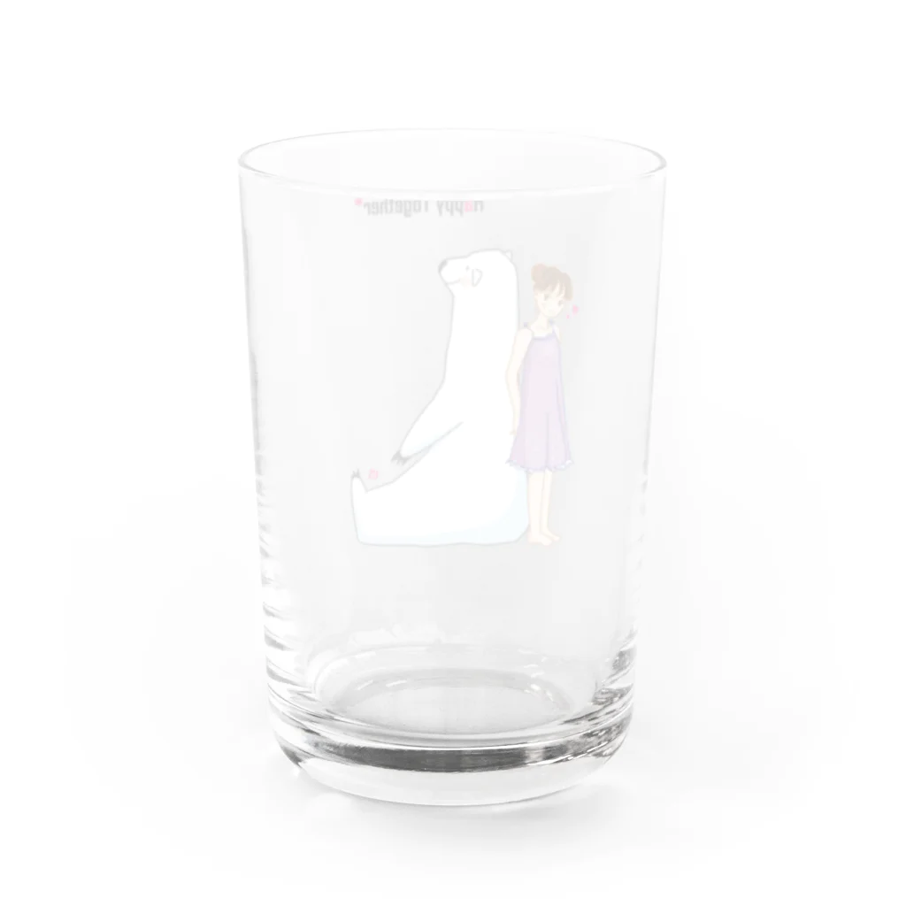 さと吉のしろくまさんといっしょ Water Glass :back