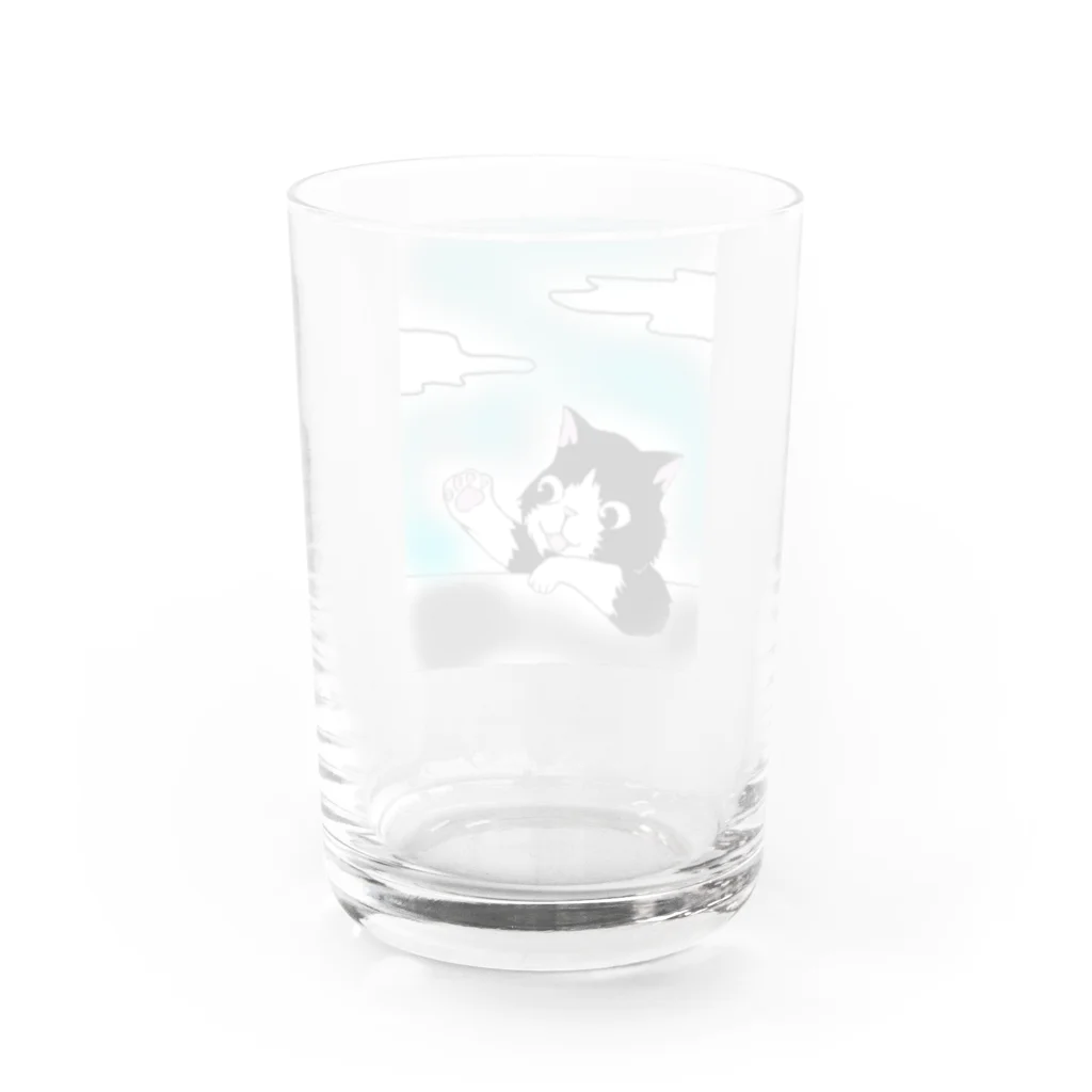 ハチワレ屋のハチワレ猫グラス Water Glass :back