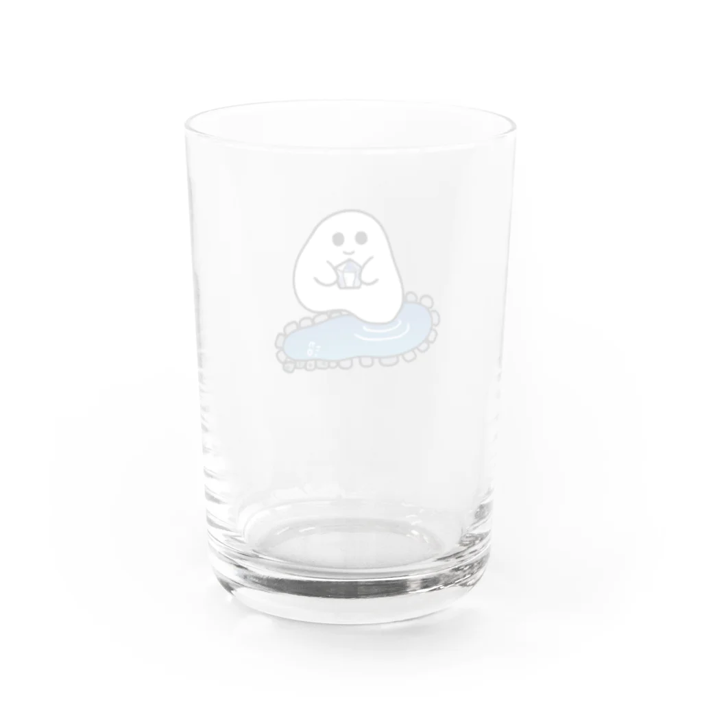 POYUPOYUの石ころポユ君ーデュモルチェライトインクォーツ版 Water Glass :back