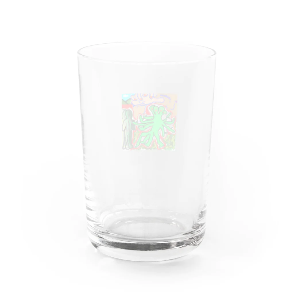 ぶっ飛びの店の四つ葉のクローバー Water Glass :back