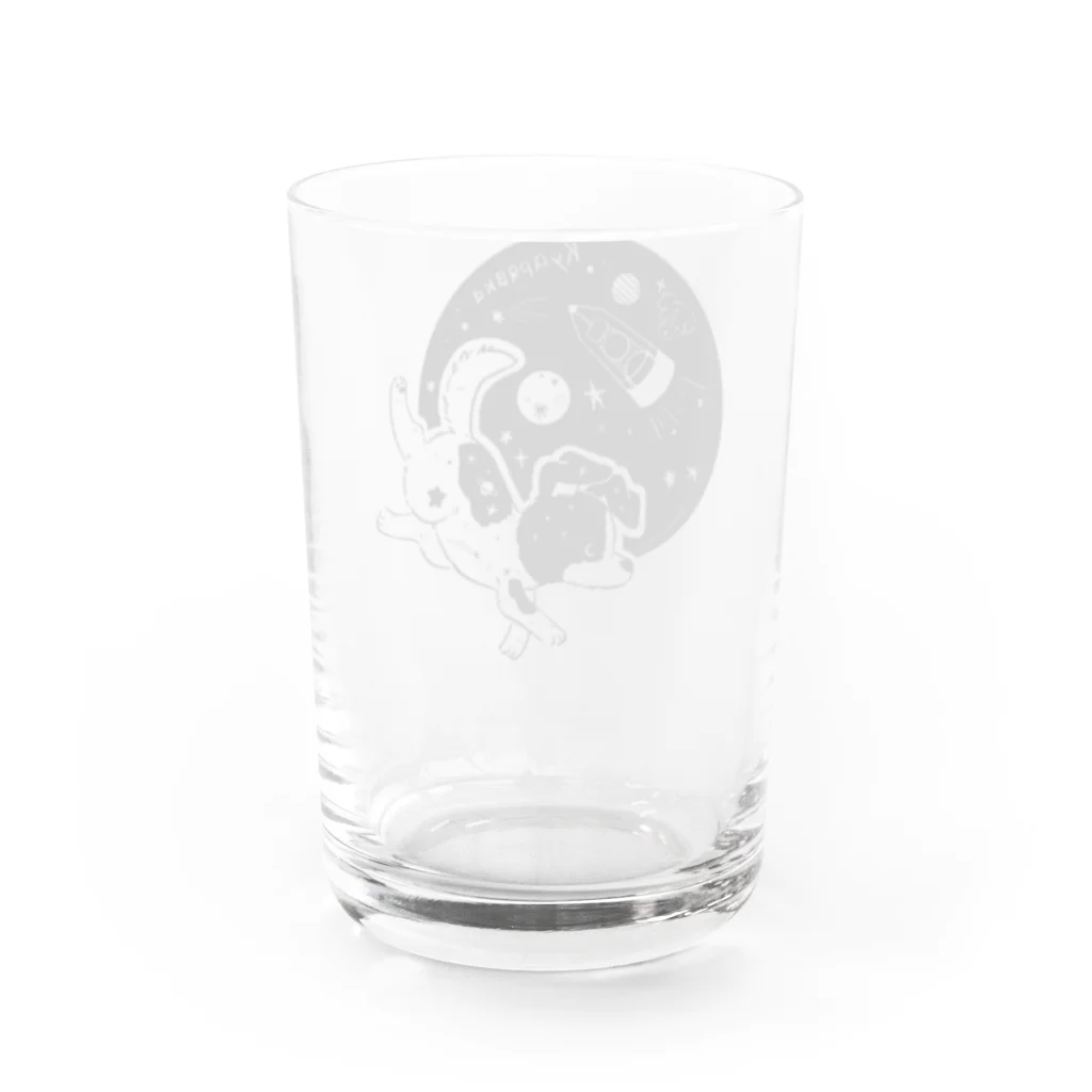 すずきいときちのクドリャフカ-スプートニク2号-(黒) Water Glass :back