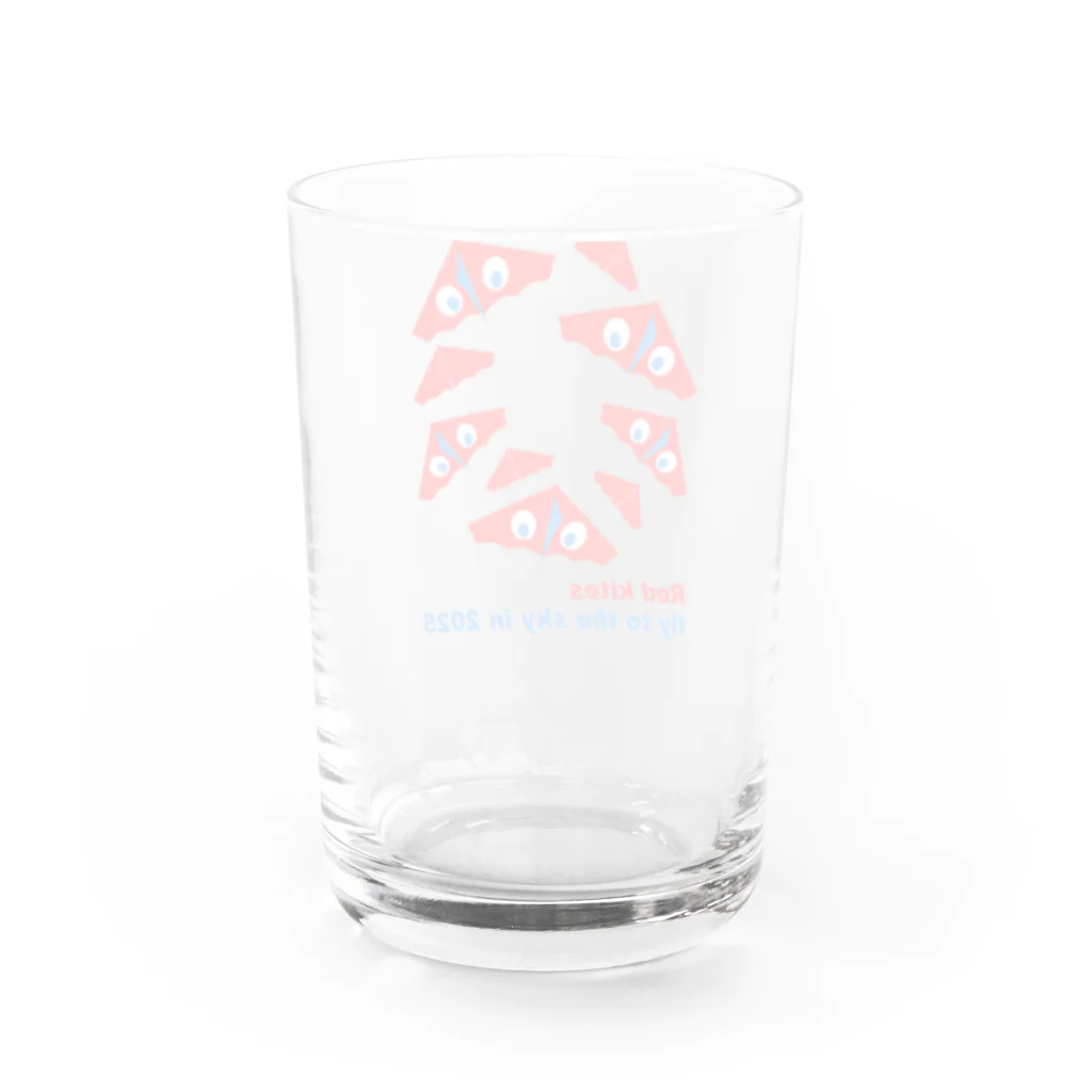 キッズモード某の赤いカイト Water Glass :back