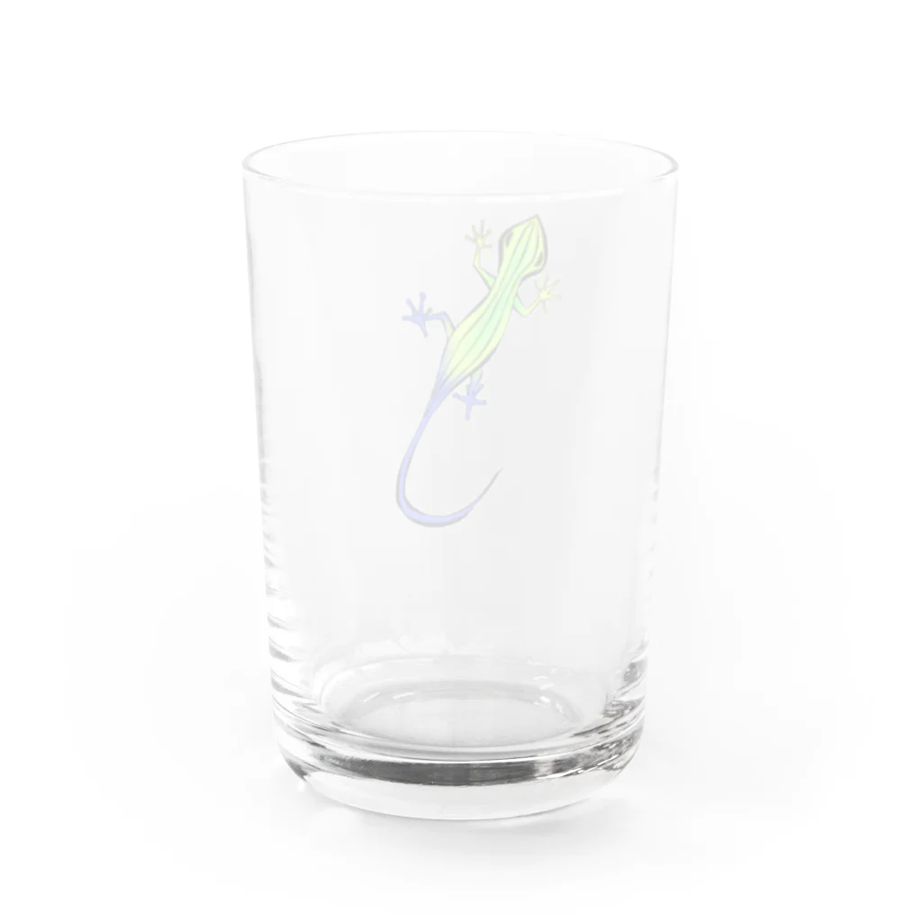 ぱくちのお店のトカゲくん Water Glass :back