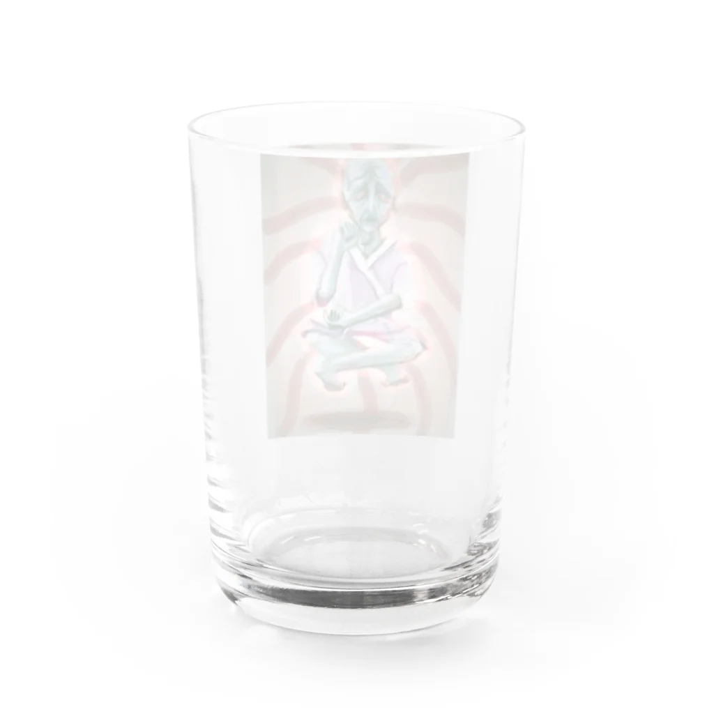 卍鮭＾ゑ＾鮭卍のオーラじじい Water Glass :back