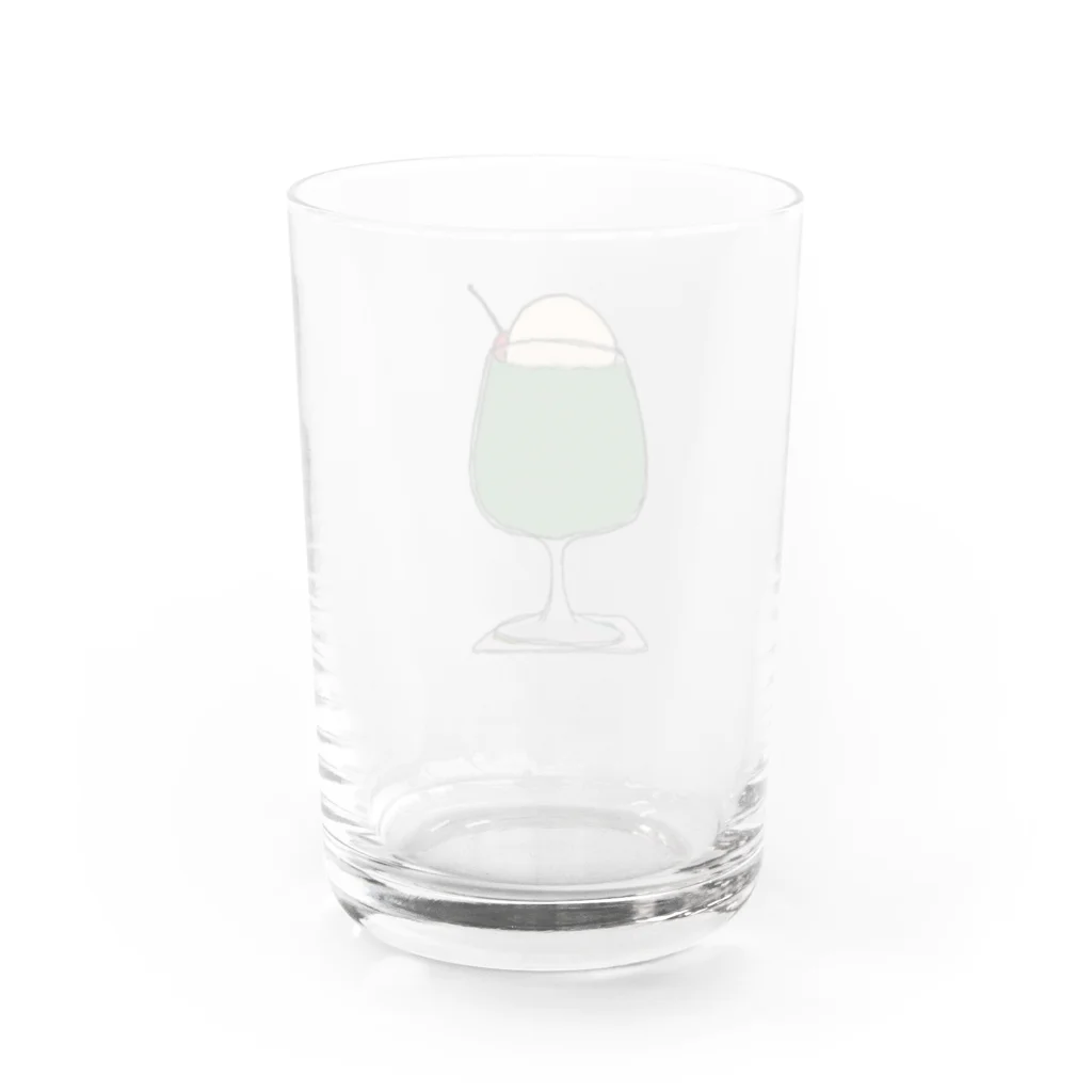 気ままに創作　よろず堂のメロンフロート Water Glass :back