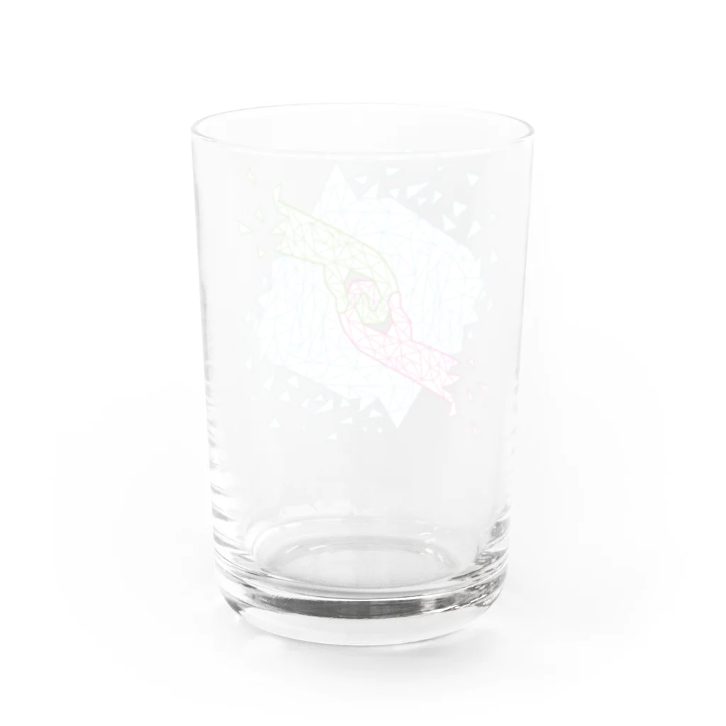 Wildflowerの手と手 Water Glass :back