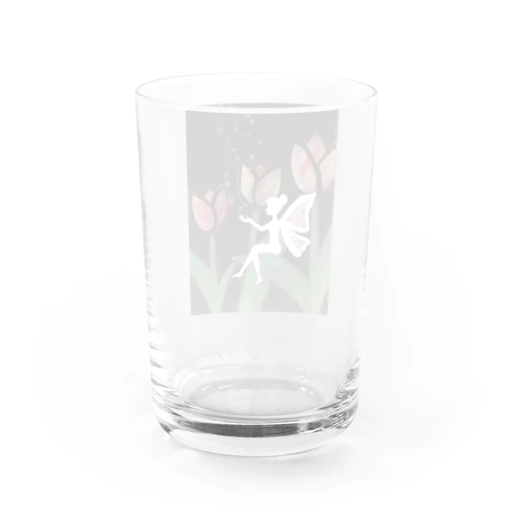 Mzk Kynの虹色の花の妖精 Water Glass :back