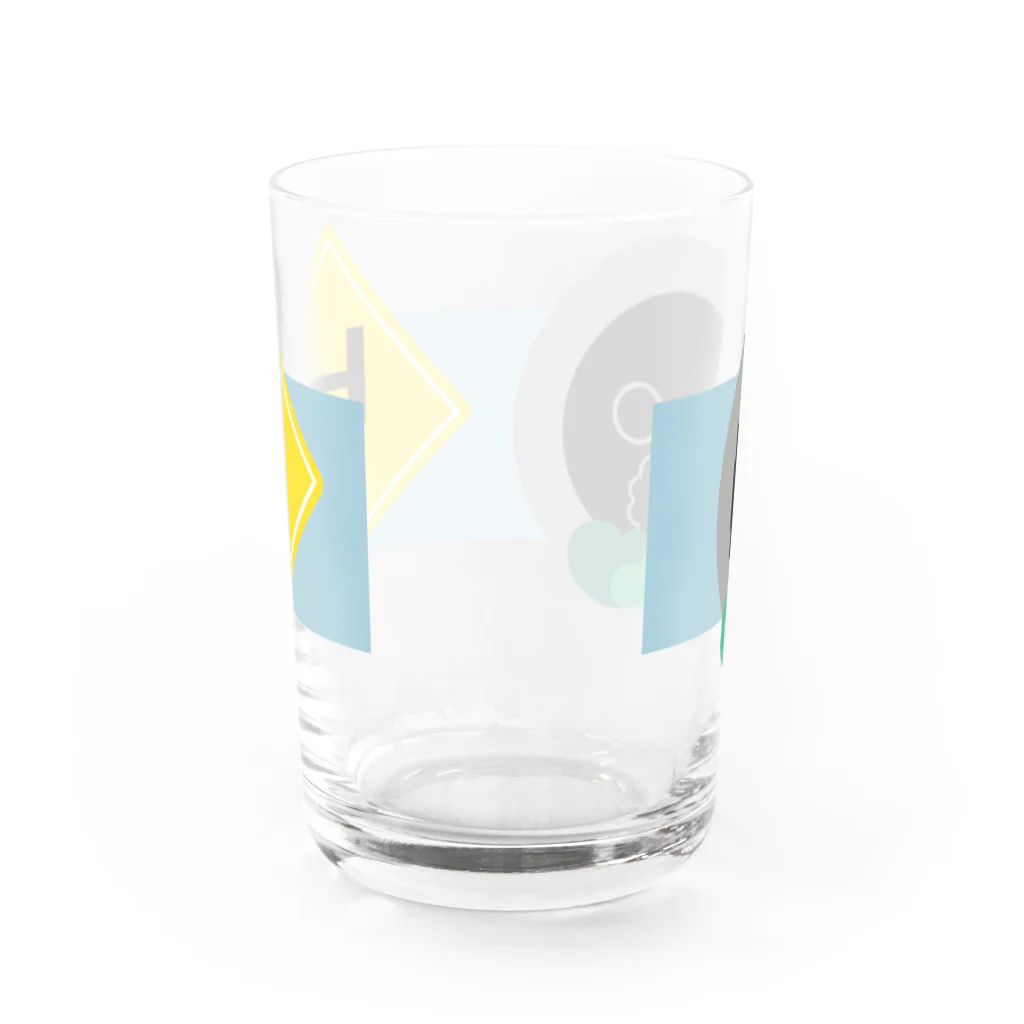 トンネルのむこうのトンネルくんグラス Water Glass :back