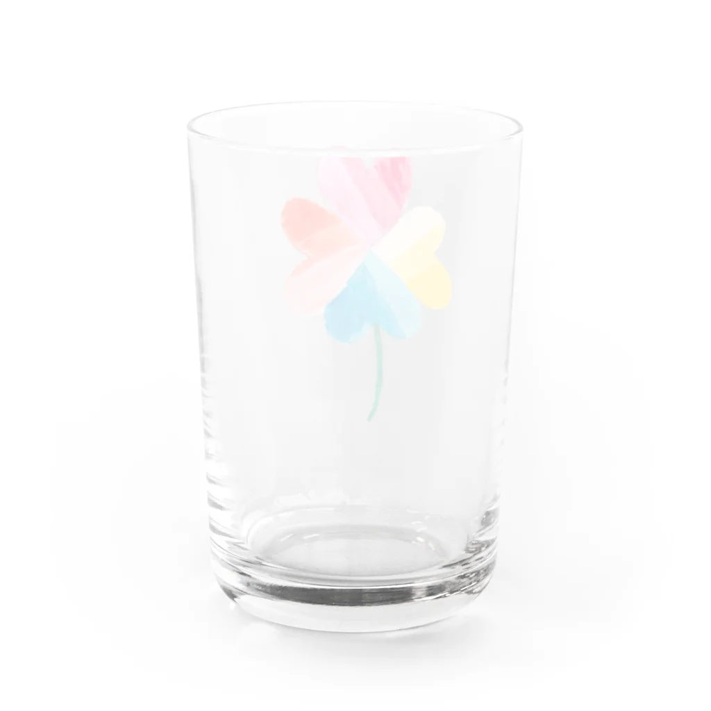 jiminyのハートのクローバー Water Glass :back